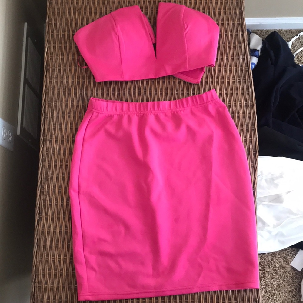 Tobi Two Piece Hot Pink Dress